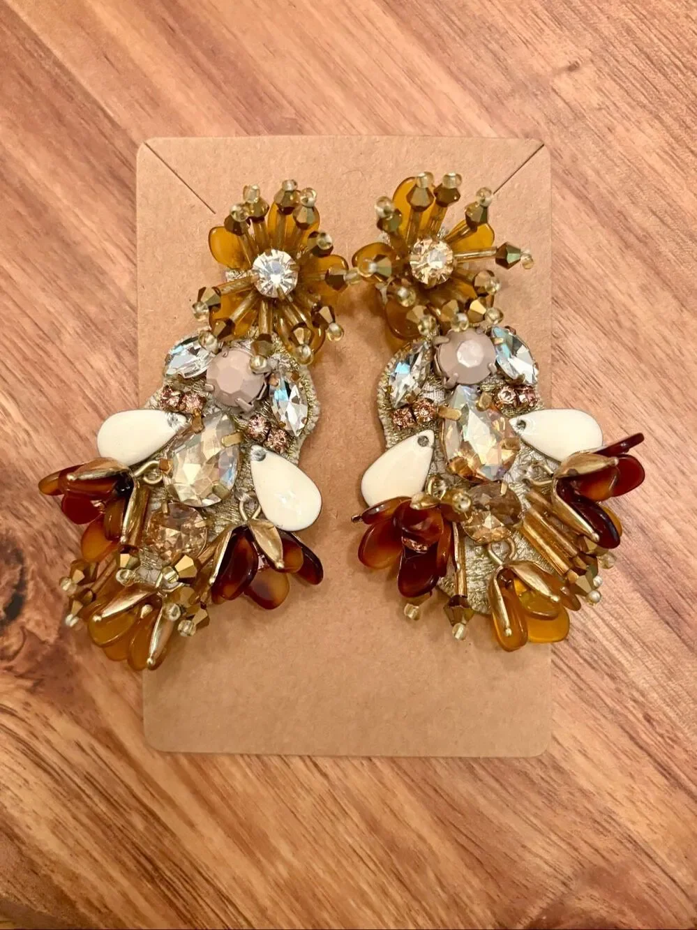J.Crew | Embellished Cluster Statement Earrings | 2 1/2” Length